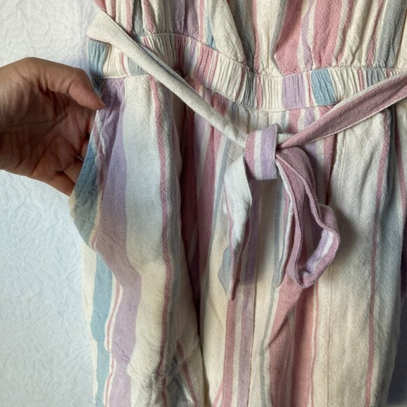 AMERICAN EAGLE Striped Tube Romper Linen blend Size M - Picture 6 of 15